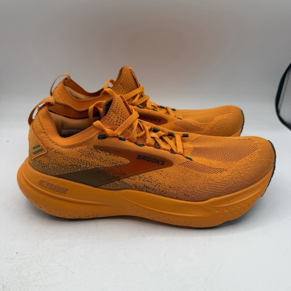Brooks Glycerin StealthFit 21 Running Shoes Men 9.5 D Orange Sneaker 1104211D840